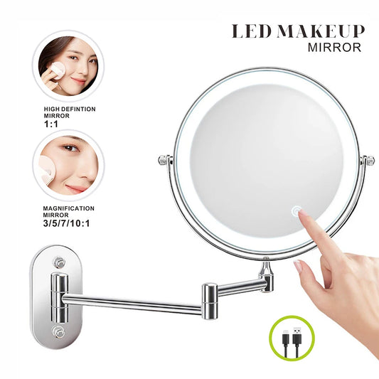 💄 GlamGlow™ Smart Makeup Mirror – 8"
