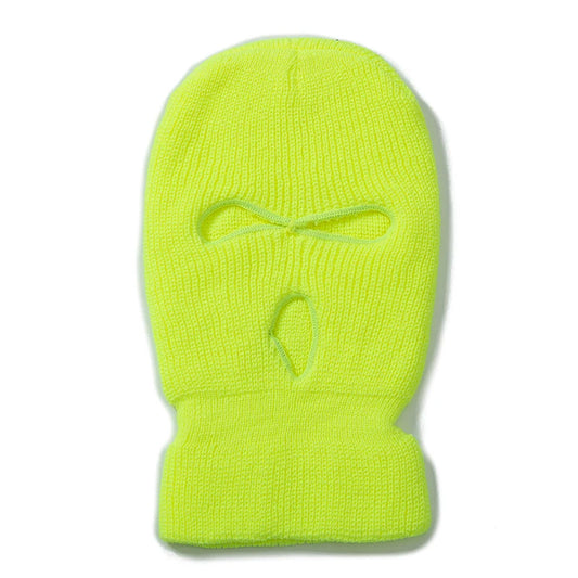 Hot Sale Unisex Balaclava Full Cover Style Ski Mask Hat 3 Holes Winter Hat Tactical Windproof Ribbed Knit Beanie Winter Warm Cap