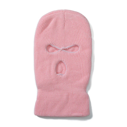 Hot Sale Unisex Balaclava Full Cover Style Ski Mask Hat 3 Holes Winter Hat Tactical Windproof Ribbed Knit Beanie Winter Warm Cap