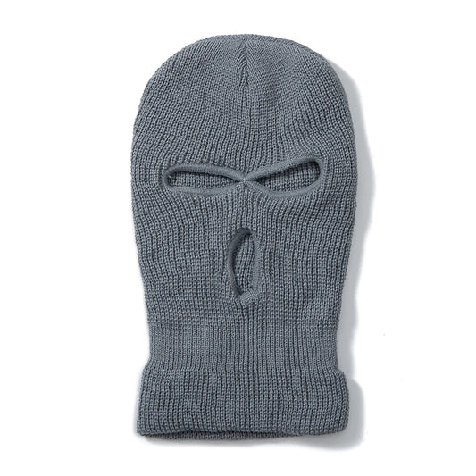 Hot Sale Unisex Balaclava Full Cover Style Ski Mask Hat 3 Holes Winter Hat Tactical Windproof Ribbed Knit Beanie Winter Warm Cap