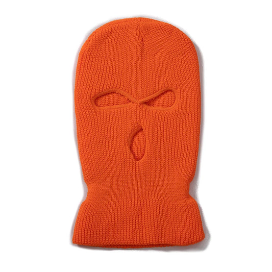 Hot Sale Unisex Balaclava Full Cover Style Ski Mask Hat 3 Holes Winter Hat Tactical Windproof Ribbed Knit Beanie Winter Warm Cap