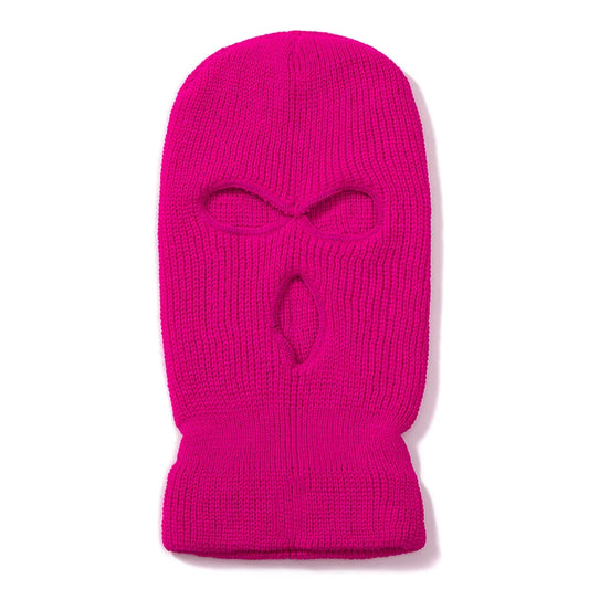 Hot Sale Unisex Balaclava Full Cover Style Ski Mask Hat 3 Holes Winter Hat Tactical Windproof Ribbed Knit Beanie Winter Warm Cap