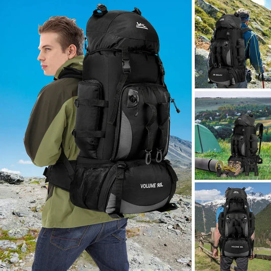 90L Waterproof Hiking Backpack – Large-Capacity Outdoor Travel Rucksack