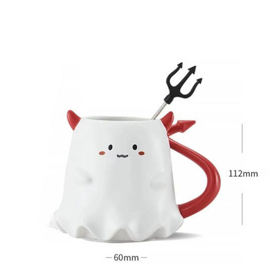 European Cartoon Elf & Demon Mug Set
