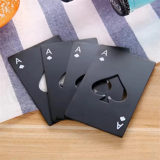 Stainless Steel  Spades A Winemaker Bottle Opener Playing Cards Bottle Opener Credit Card Beer Bottle Opener