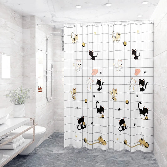 🚿🌿 MoldGuard™ PEVA Shower Curtain – Extra Long