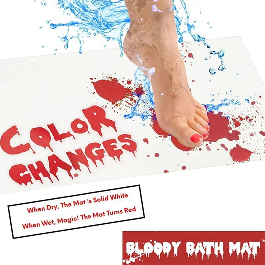 🩸👣 ScareStep™ Color-Changing Bloody Mat – 40×70cm