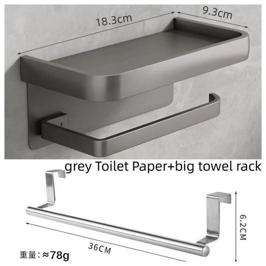 📱🧻 HoldMate™ Aluminum Toilet Paper & Phone Shelf
