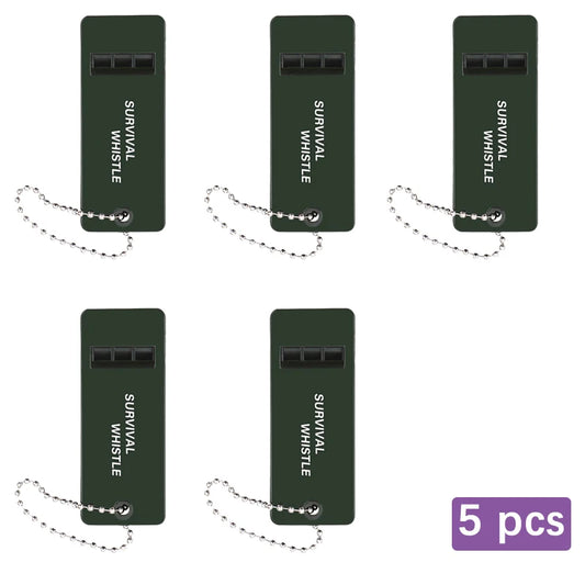 2/5pcs 3-frequency Survival Whistle Outdoor High Decibel Survival Whistle for Hiking, Camping, Hunting Light-weight Whistle