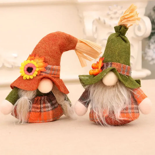 Fall Autumn Gnome Pumpkin Sunflower