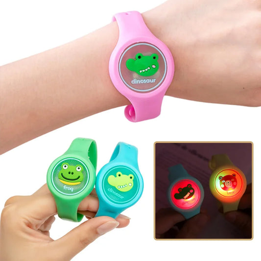 Luminous Mosquito Repellent Bracelet Waterproof Silicone Kids Anti-Mosquito Insect Watch Outdoor Mosquito Repellent Wristband