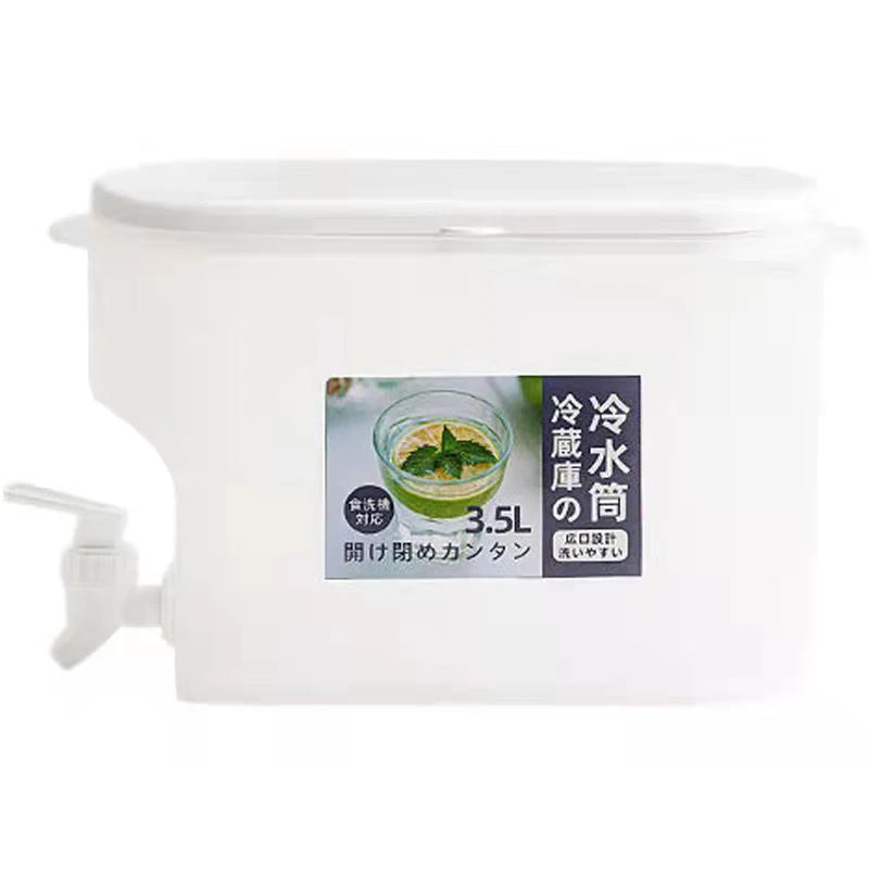Cold Water Kettle with Faucet Beverage Dispenser 3.5L Water Jug Lemonade Juice Container Water Pitcher for Refrigerator Kitchen