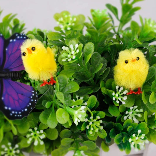 24-72Pcs Yellow Mini Easter Chicks Decoration Toy Spring Home Garden Decor Party Favors Gifts For Kids Children