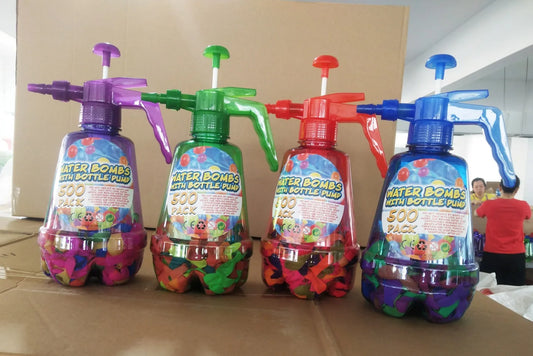 Water Filler Kit Water Fight Easy-to-Use Balloon Inflator Comes with 100 Water Balloons for Outdoor Fun Large Capacity