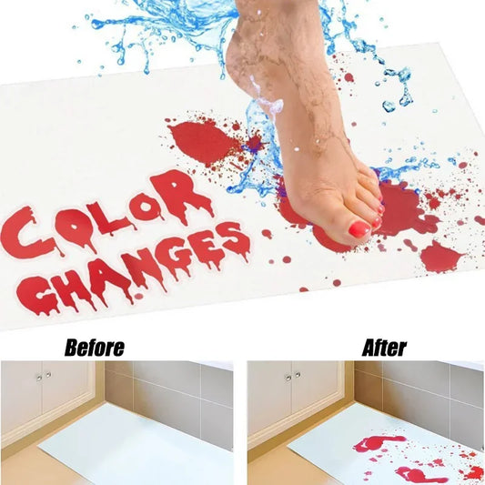 🩸👣 ScareStep™ Color-Changing Bloody Mat – 40×70cm