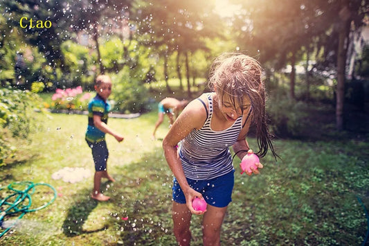 Water Filler Kit Water Fight Easy-to-Use Balloon Inflator Comes with 100 Water Balloons for Outdoor Fun Large Capacity