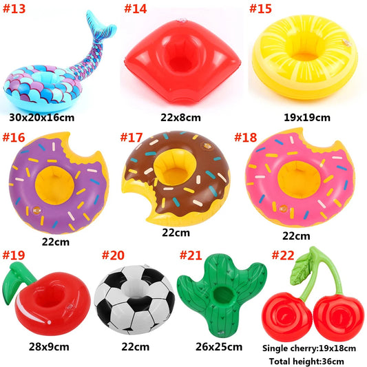 1Pcs Pool Party Party Decoration Pool Floaties Inflatable Cup Coasters Swimming Pool Float Inflatable Drink Holders Drink Floats