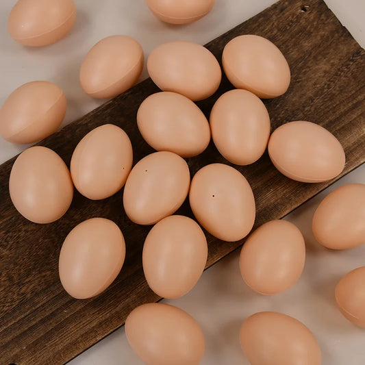 20/10Pcs Plastic Fake Eggs Kids Easter Party Gift Toys DIY Painting Craft Home Decoration Hen Hatching Nest Eggs Basket Filler