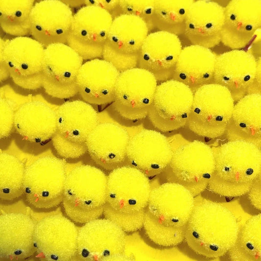 24-72Pcs Yellow Mini Easter Chicks Decoration Toy Spring Home Garden Decor Party Favors Gifts For Kids Children
