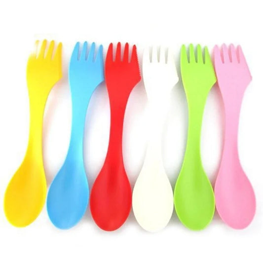 🏕️ 3-in-1 Spork Combo Set (6pcs)