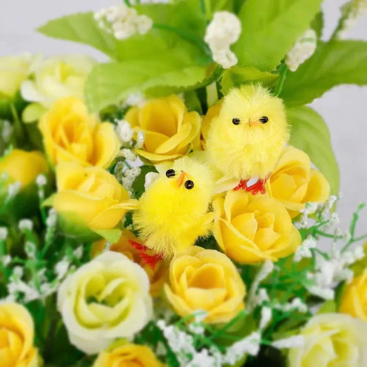 24-72Pcs Yellow Mini Easter Chicks Decoration Toy Spring Home Garden Decor Party Favors Gifts For Kids Children