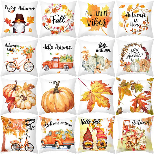 Autumn Maple Leaf Pillow