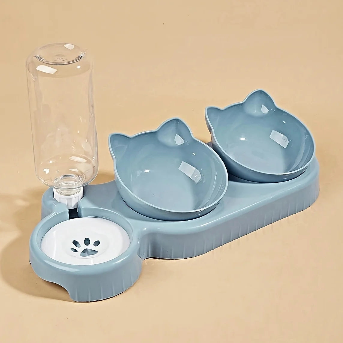 🐾💧 HydroFeast™ 3-in-1 Tilted Pet Bowl Set
