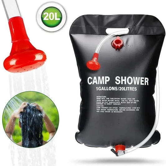 🌞 Solar Heated Shower Bag (20L/40L)