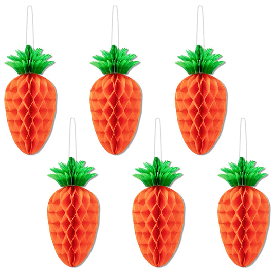 1/3/5pcs Easter Carrot Shape Honeycomb Ball home Decoration Pendant Happy Easter Party Hanging Ornament Paper Lanter Kids gift