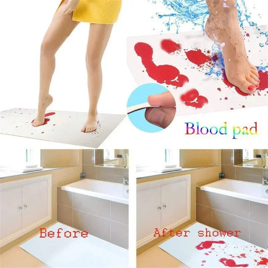 🩸👣 ScareStep™ Color-Changing Bloody Mat – 40×70cm