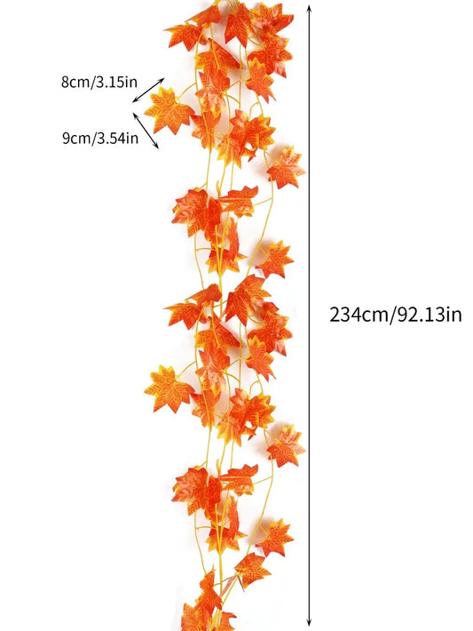 5/1PCS Artificial Maple Leaves String Home
