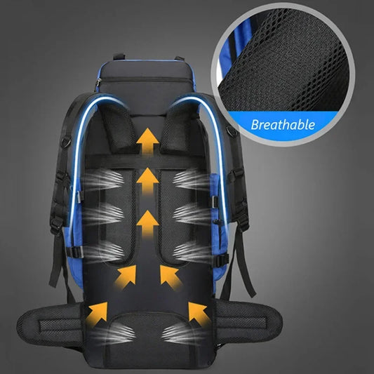 90L Waterproof Hiking Backpack – Large-Capacity Outdoor Travel Rucksack