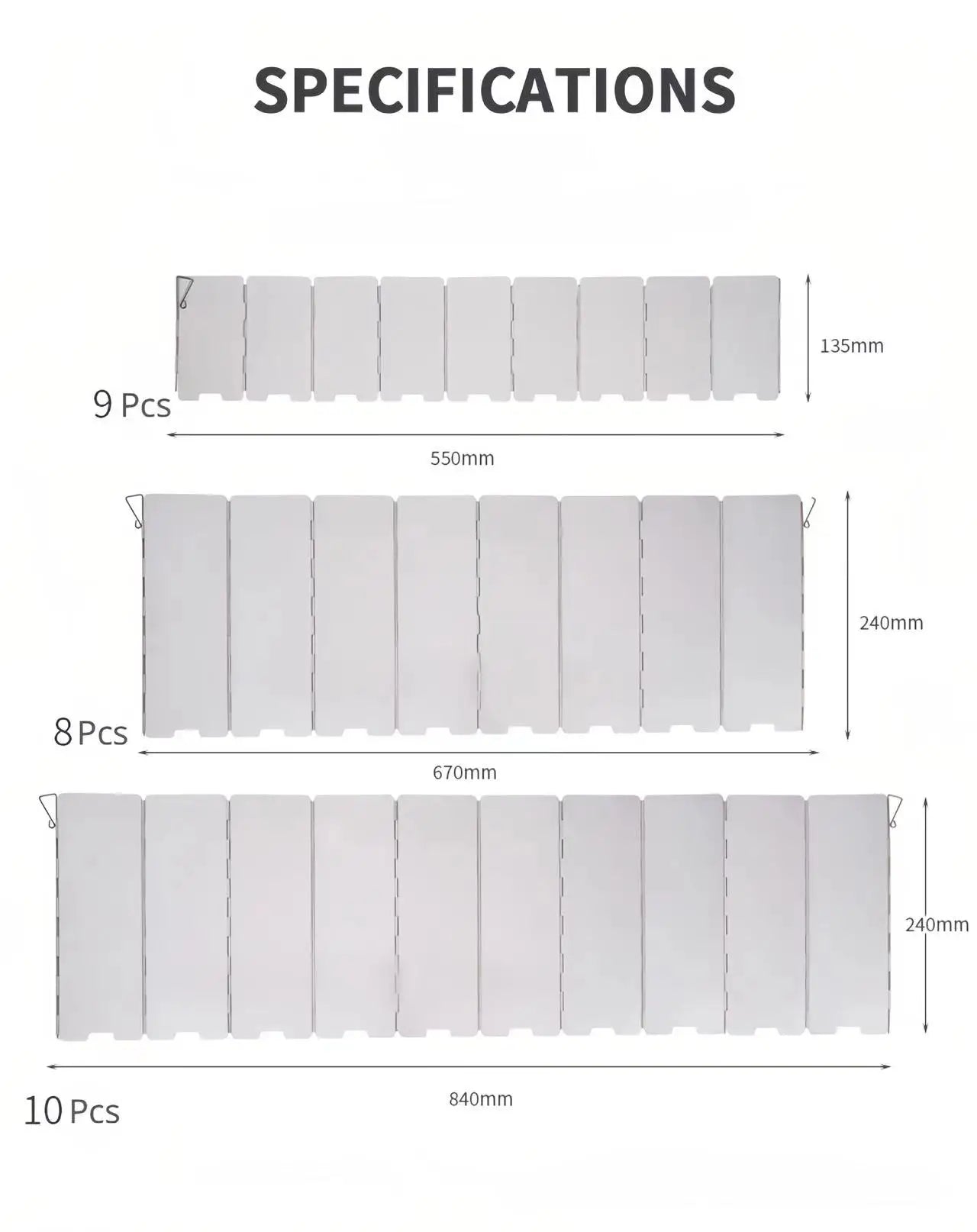 Aluminum Windproof Gas Stove Shield