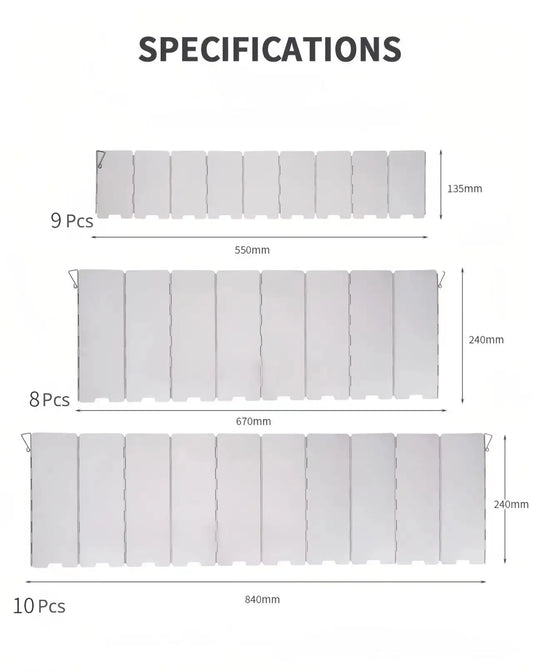 Aluminum Windproof Gas Stove Shield