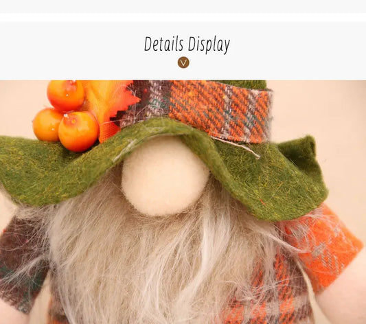 Fall Autumn Gnome Pumpkin Sunflower