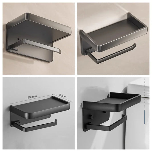 📱🧻 HoldMate™ Aluminum Toilet Paper & Phone Shelf