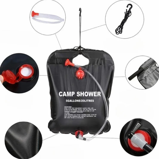 🌞 Solar Heated Shower Bag (20L/40L)
