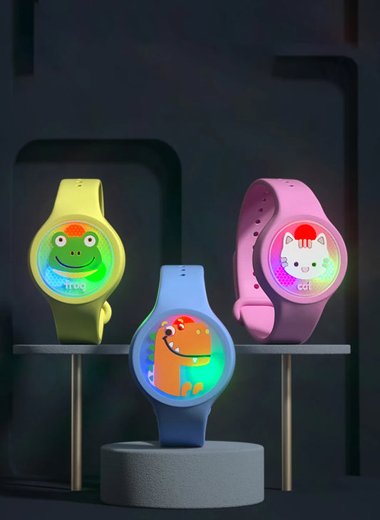 Luminous Mosquito Repellent Bracelet Waterproof Silicone Kids Anti-Mosquito Insect Watch Outdoor Mosquito Repellent Wristband