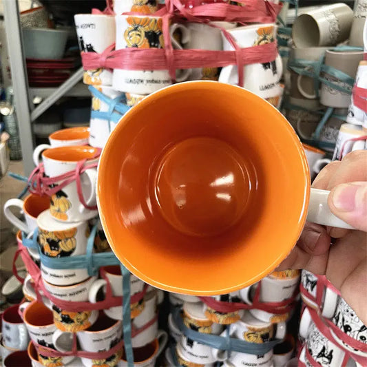 Retro Hand-painted Coffee Cup