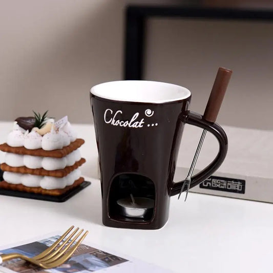 European Chocolate Fondue Candle Mug