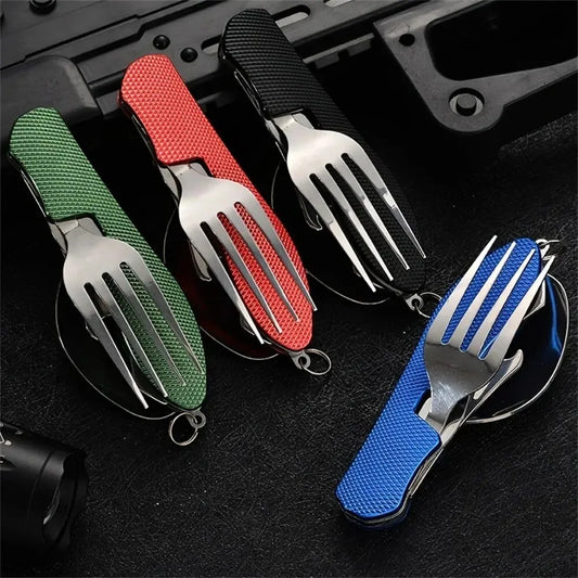 🍴 4-in-1 Folding Cutlery Set