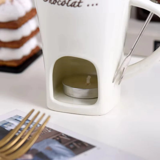 European Chocolate Fondue Candle Mug