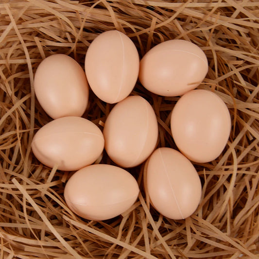 20/10Pcs Plastic Fake Eggs Kids Easter Party Gift Toys DIY Painting Craft Home Decoration Hen Hatching Nest Eggs Basket Filler