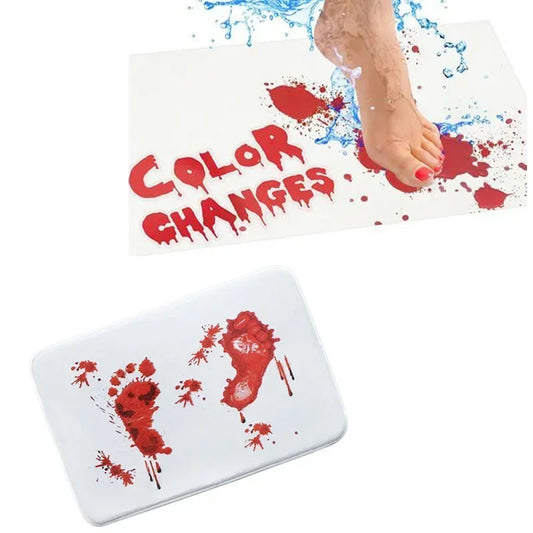 🩸👣 ScareStep™ Color-Changing Bloody Mat – 40×70cm