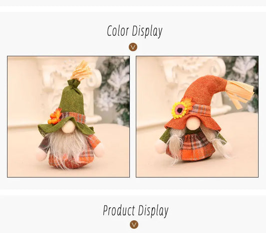 Fall Autumn Gnome Pumpkin Sunflower