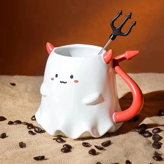 European Cartoon Elf & Demon Mug Set