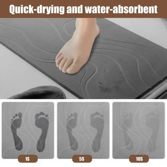 🪨💧 AquaStone™ Diatomite Bath Mat