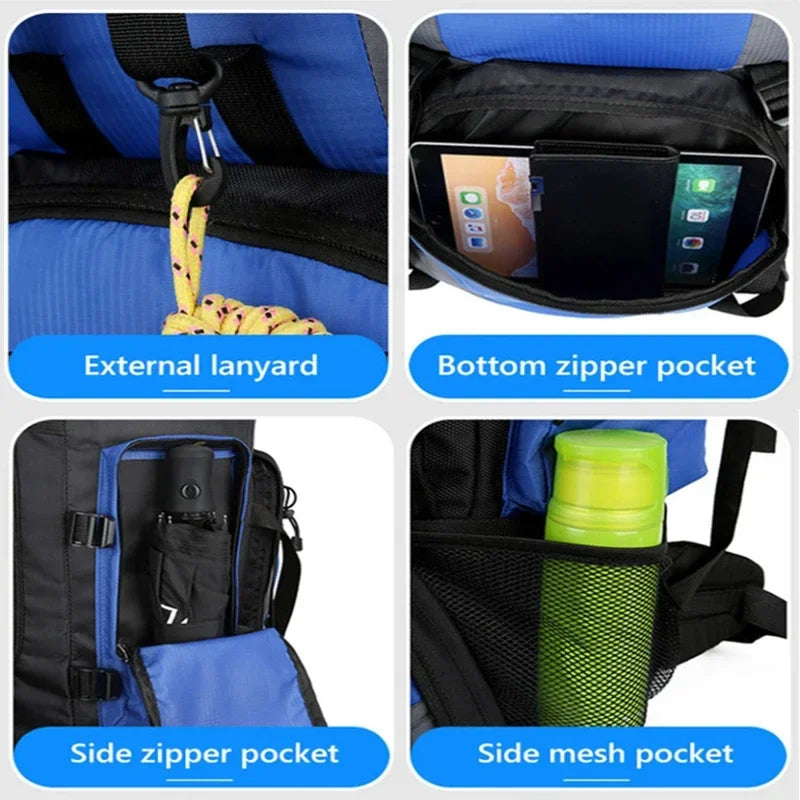 90L Waterproof Hiking Backpack – Large-Capacity Outdoor Travel Rucksack