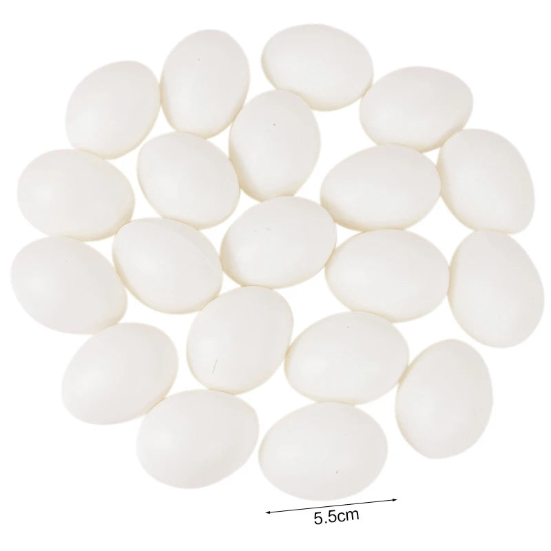 20/10Pcs Plastic Fake Eggs Kids Easter Party Gift Toys DIY Painting Craft Home Decoration Hen Hatching Nest Eggs Basket Filler