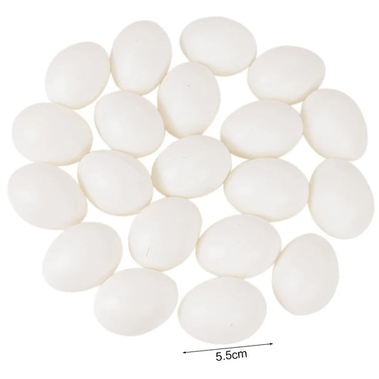 20/10Pcs Plastic Fake Eggs Kids Easter Party Gift Toys DIY Painting Craft Home Decoration Hen Hatching Nest Eggs Basket Filler